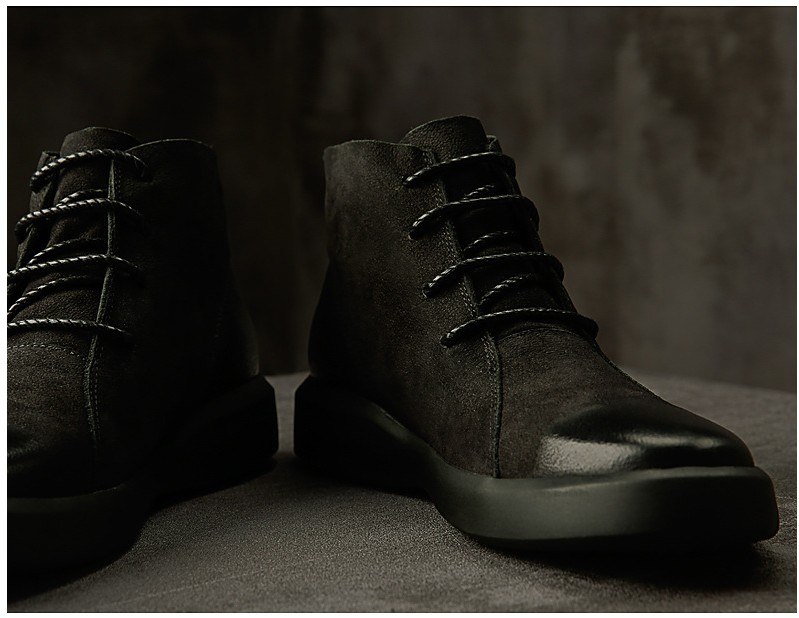 JIANBUDAN Autumn casual men's Military boots High quality leather men boots Non-slip wear-resistant Motorcycle boots Size 38-44