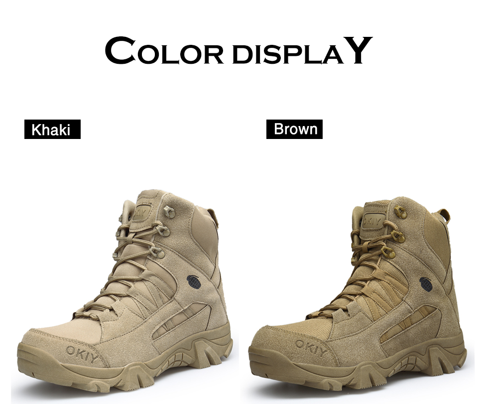 2018 Winter Fashion Military Boots Men's Comfortable Ankle Boots Men Work Shoes Army Desert Combat Boots Men Snow Footwear