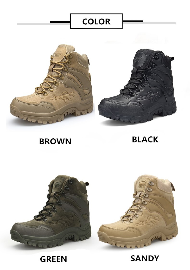 Military boot Combat Chukka Ankle Tactical Big Size Army Male Shoes ...