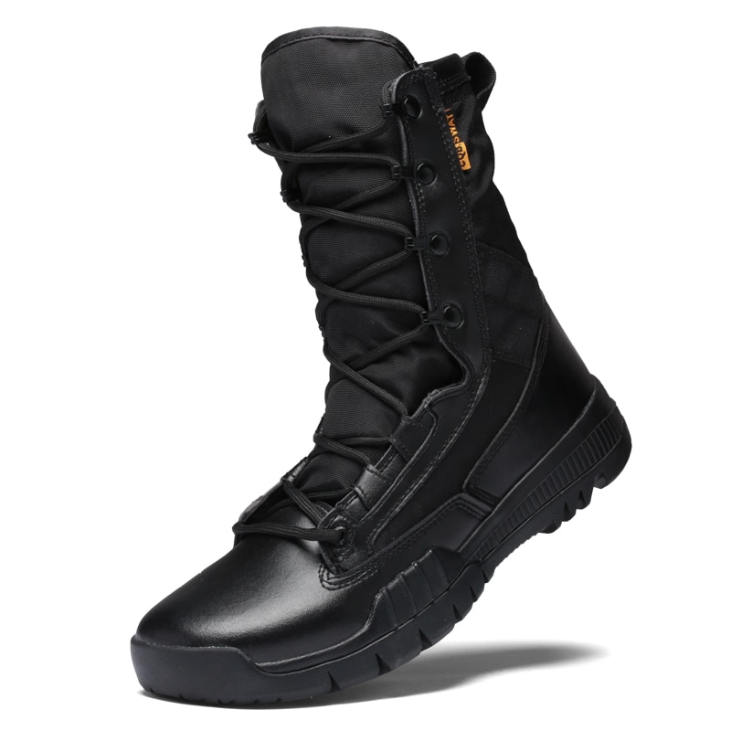 WeiDeng Genuine Leather Men Military Martin Boots Ankle Motorcycle Army Safety Boots Equestrian Lace Up Shoes Warm Male Winter