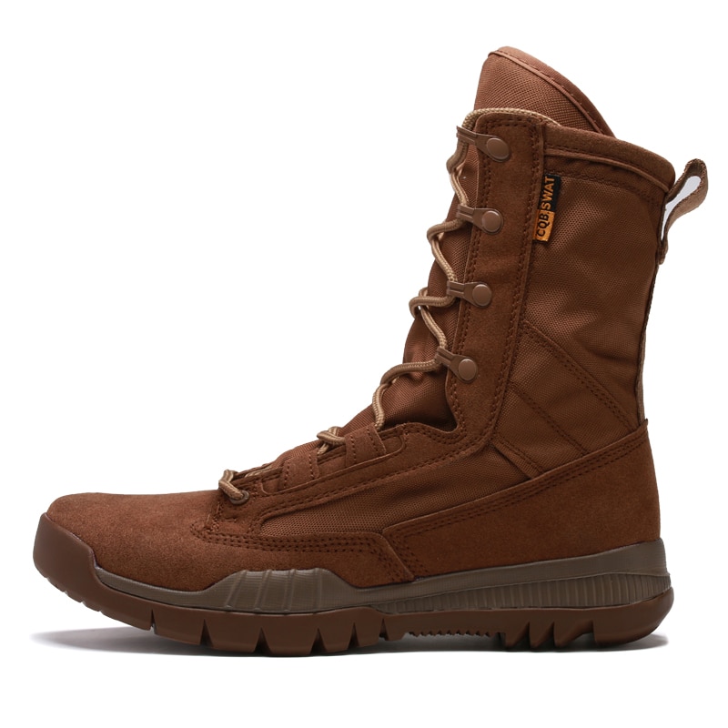 WeiDeng Genuine Leather Men Military Martin Boots Ankle Motorcycle Army Safety Boots Equestrian Lace Up Shoes Warm Male Winter