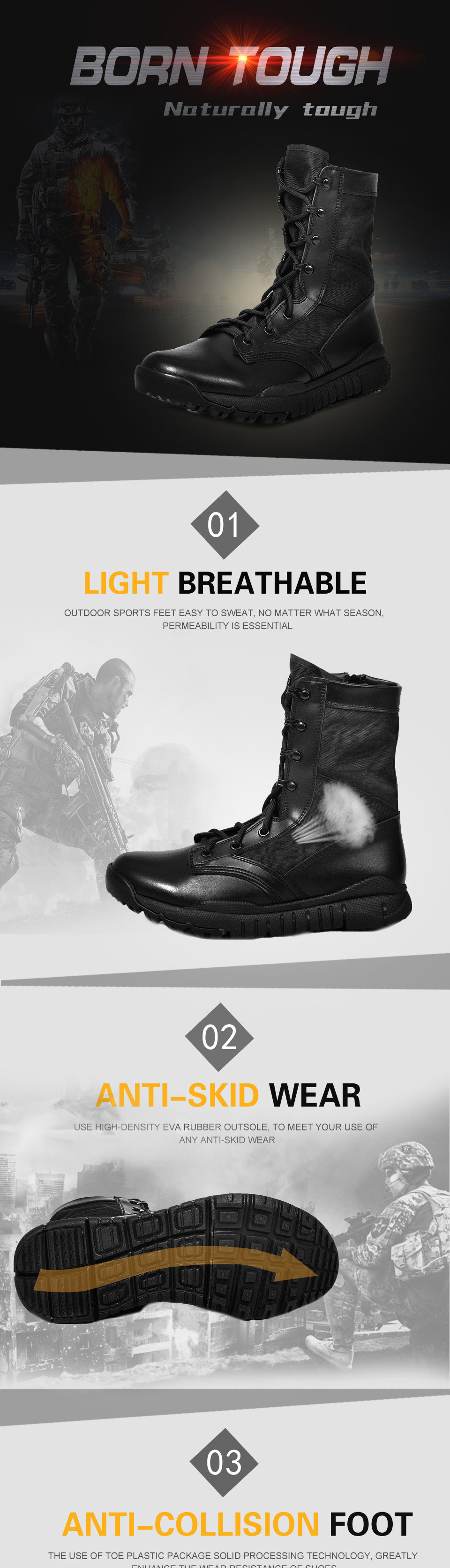 Autumn Outdoor Army Boots Men's Special Force Military Tactical Boots Desert Combat Boots Shoes Waterproof Ankle Boots IDS305