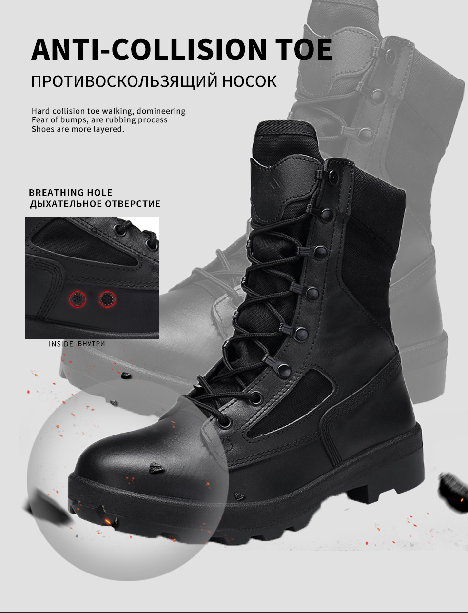 Winter Military Boots Men Botas Militares Quality Men's Tactical military Combat Boots Army Work Shoes Leather Askeri Bot Men's
