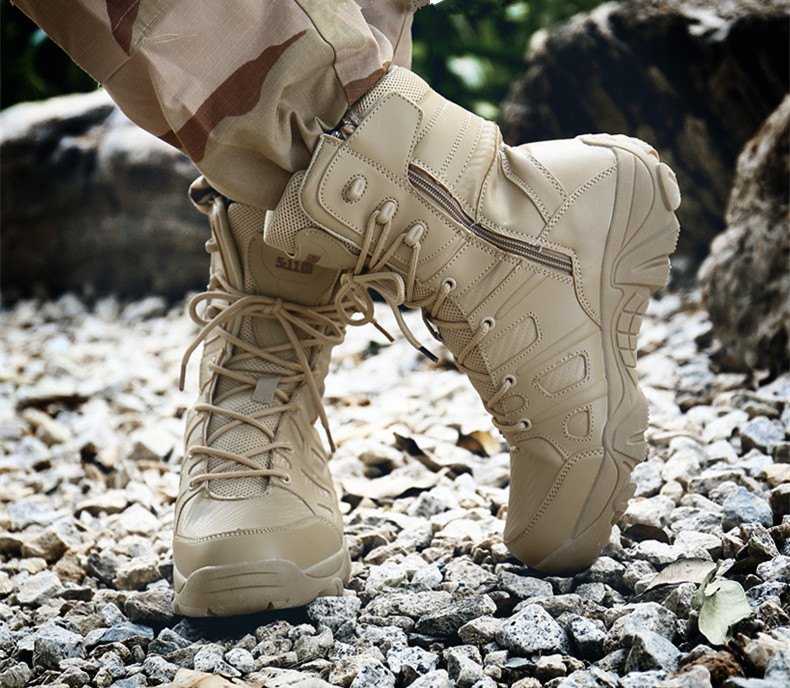 JICHI Men High Quality Brand Military Leather Boots Special Force Tactical Desert Combat Men's Boots Outdoor Shoes Ankle Boots JICHI Men High Quality Brand Military Leather Boots Special Force Tactical Desert Combat Men's Boots Outdoor Shoes Ankle Boots