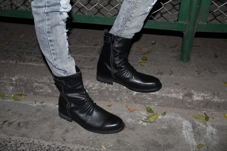 Winter Men Short Plush Snow boots Genuine leather Mid-Calf Martin boots wear-resistant Autumn Male military Boots 03