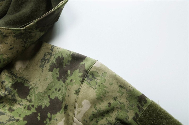 Sharkskin outdoor hunting Ghillie suit camping waterproof jacket tad4.0 soft shell fleece jacket + pants sniper camouflage