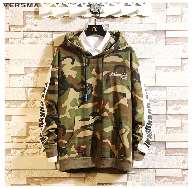 2019 men camouflage hooded hoodies sweatshirts