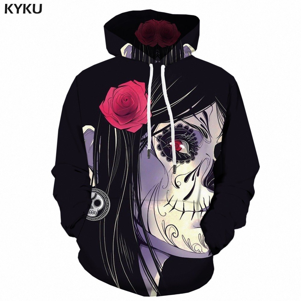 KYKU Grey Camo Hoodie Men Camouflage Sweatshirt Harajuku 3d Printed Hoodies Anime Clothes Retro Military Mens Clothing Autumn