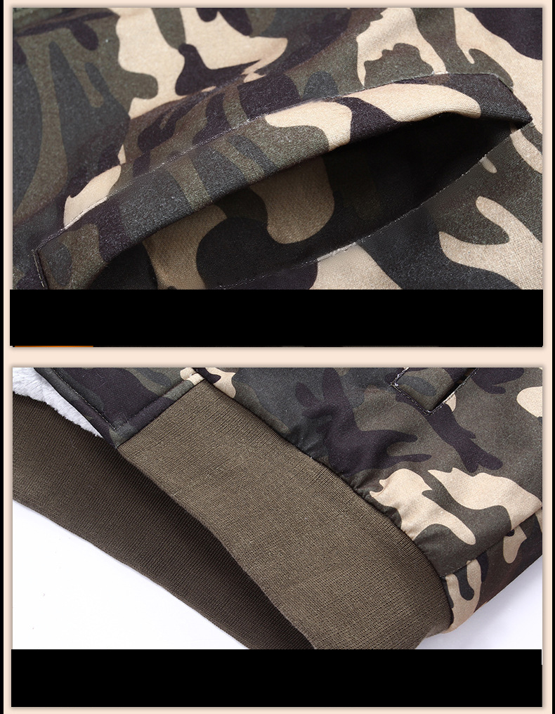 NaranjaSabor 2019 Autumn Winter Men's Jacket Hooded Coat Camouflage Hoodies Army Green Mens Clothing Fleece Male Sweatshirts 4XL