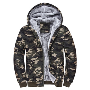NaranjaSabor 2019 Autumn Winter Men's Jacket Hooded Coat Camouflage Hoodies Army Green Mens Clothing Fleece Male Sweatshirts 4XL