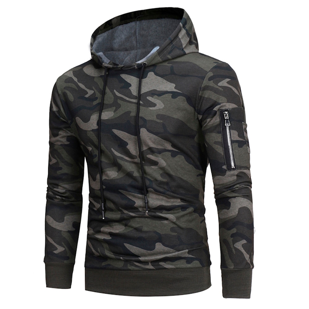 Hoodies Mens' Long Sleeve Camouflage Outwear Hoodie 2018 Fashion Sweatshirts sudaderas para hombre Men's Clothing 18NOV8
