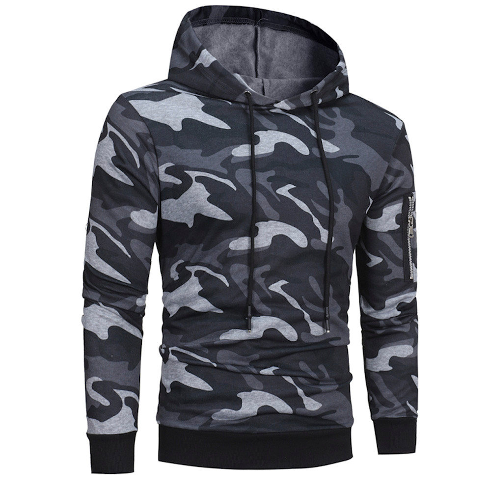 Hoodies Mens' Long Sleeve Camouflage Outwear Hoodie 2018 Fashion Sweatshirts sudaderas para hombre Men's Clothing 18NOV8