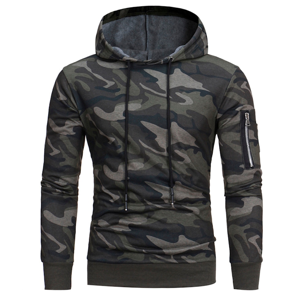 Hoodies Mens' Long Sleeve Camouflage Outwear Hoodie 2018 Fashion Sweatshirts sudaderas para hombre Men's Clothing 18NOV8