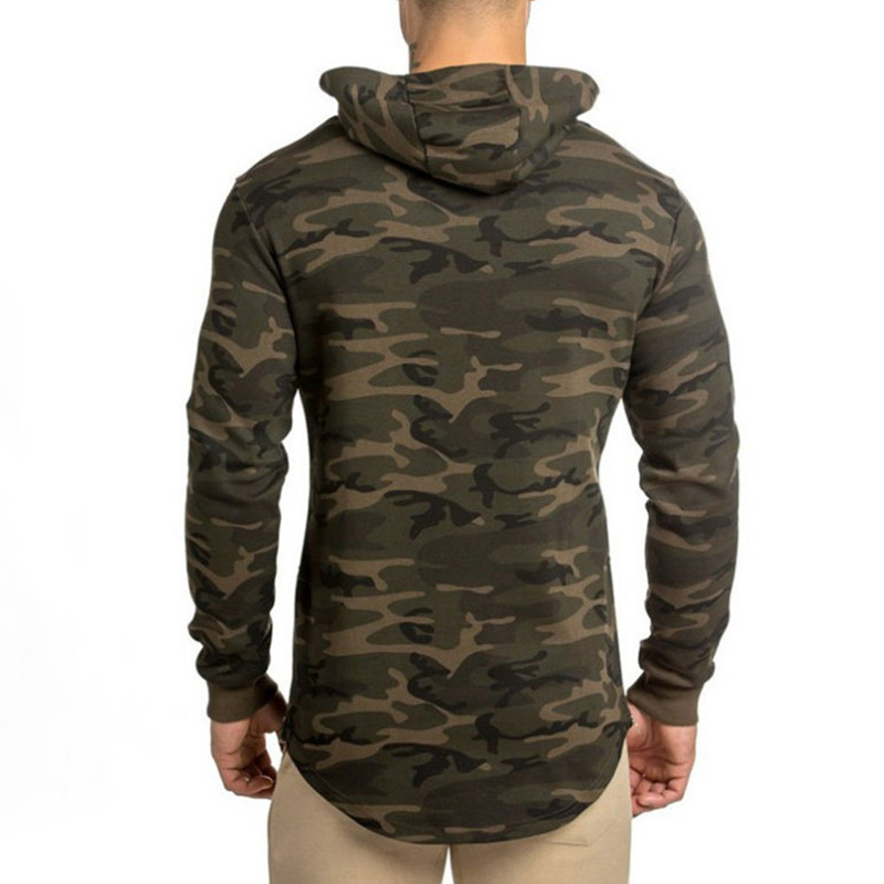 2018 spring new Mens Camouflage Hoodies Fashion leisure pullover fitness Bodybuilding jacket Sweatshirts sportswear clothing