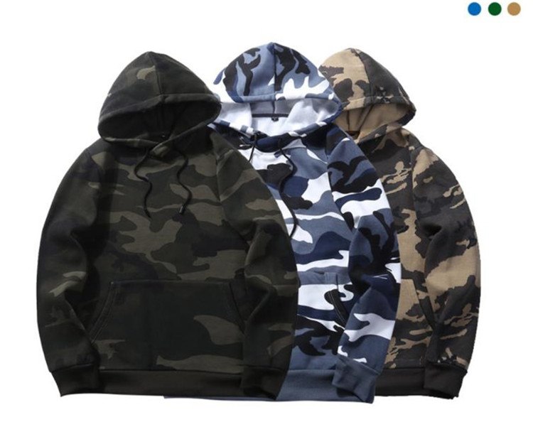 Hot Sale Brand Camouflage Hoodies Men Sweatshirt Fleece Pullover Coat Male Warm Jacket Hip hop Streetwear Hoodie men