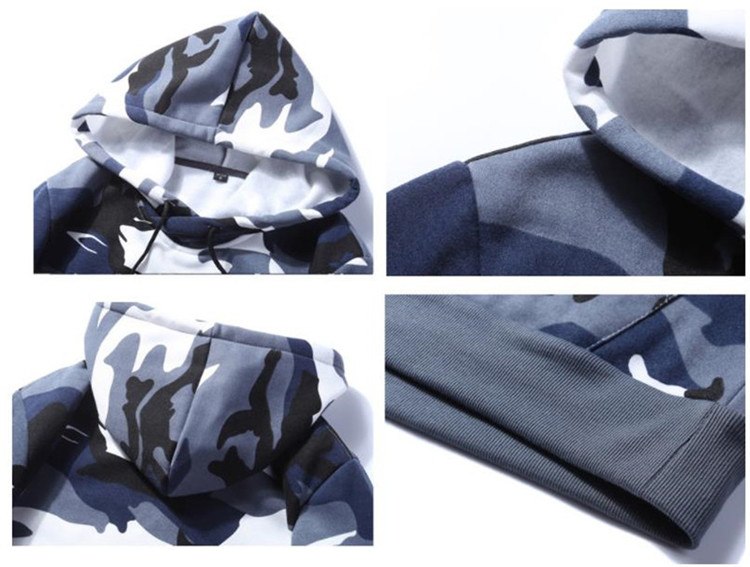 Hot Sale Brand Camouflage Hoodies Men Sweatshirt Fleece Pullover Coat Male Warm Jacket Hip hop Streetwear Hoodie men