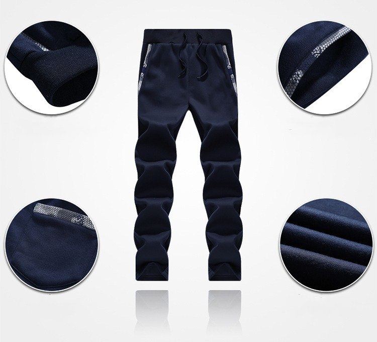 2019 Brand New Men Set Fashion Winter Tracksuits Thick Lined Hoodies Sweatshirt + Pants Track Suit Mens Sportswear Sweat Suit