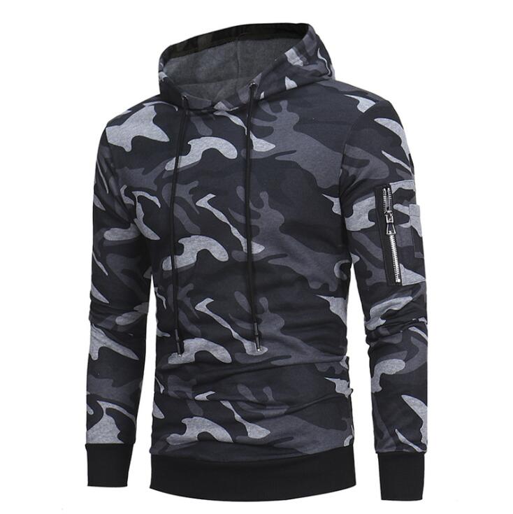 New Fashion Men Hoodies Sweatshirt Fashion Camouflage Military Tracksuit Casual Male Hooded Pullover Printed Hoodie