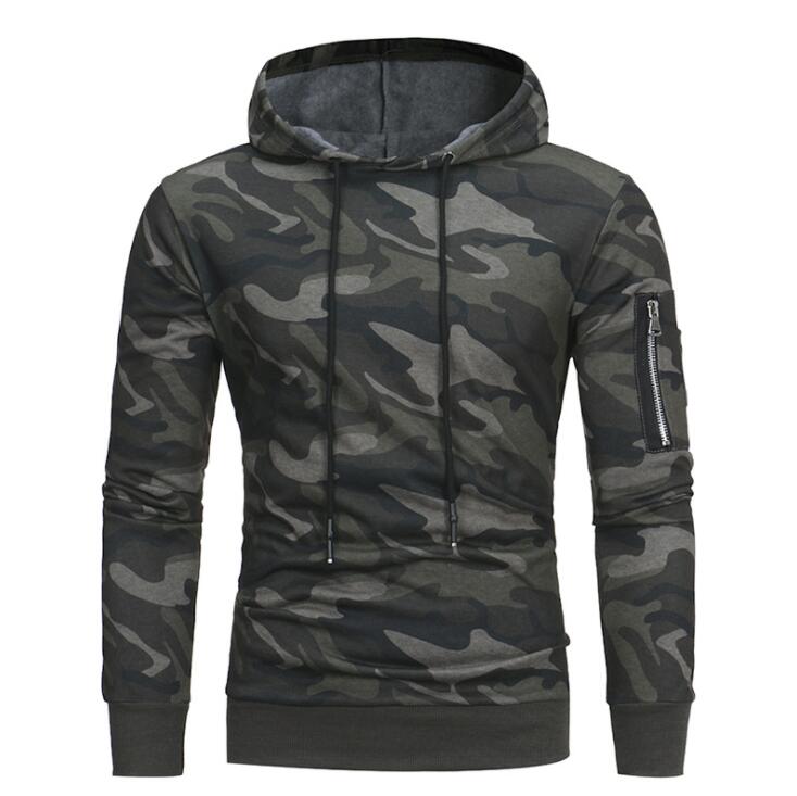 New Fashion Men Hoodies Sweatshirt Fashion Camouflage Military Tracksuit Casual Male Hooded Pullover Printed Hoodie
