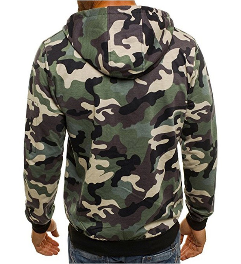 2018 harajuku zipper hoodie camouflage military style ensemble homme hombre vetement manteau mens hoodie and sweatshirts men