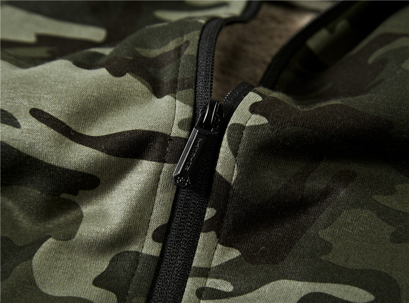 New Arrival Camouflage Fleece Hoodie Men Brand Clothing IN-YESON Winter Thick Camo Men's Sweatshirt