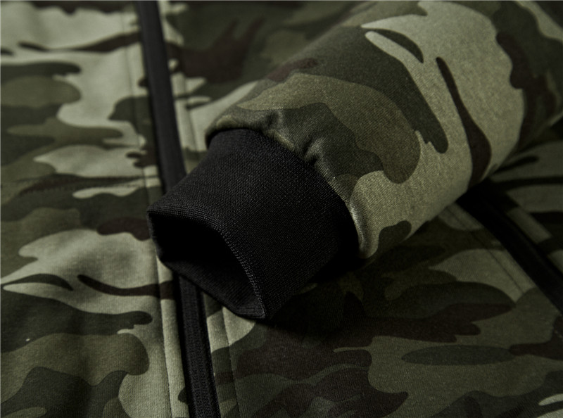 New Arrival Camouflage Fleece Hoodie Men Brand Clothing IN-YESON Winter Thick Camo Men's Sweatshirt
