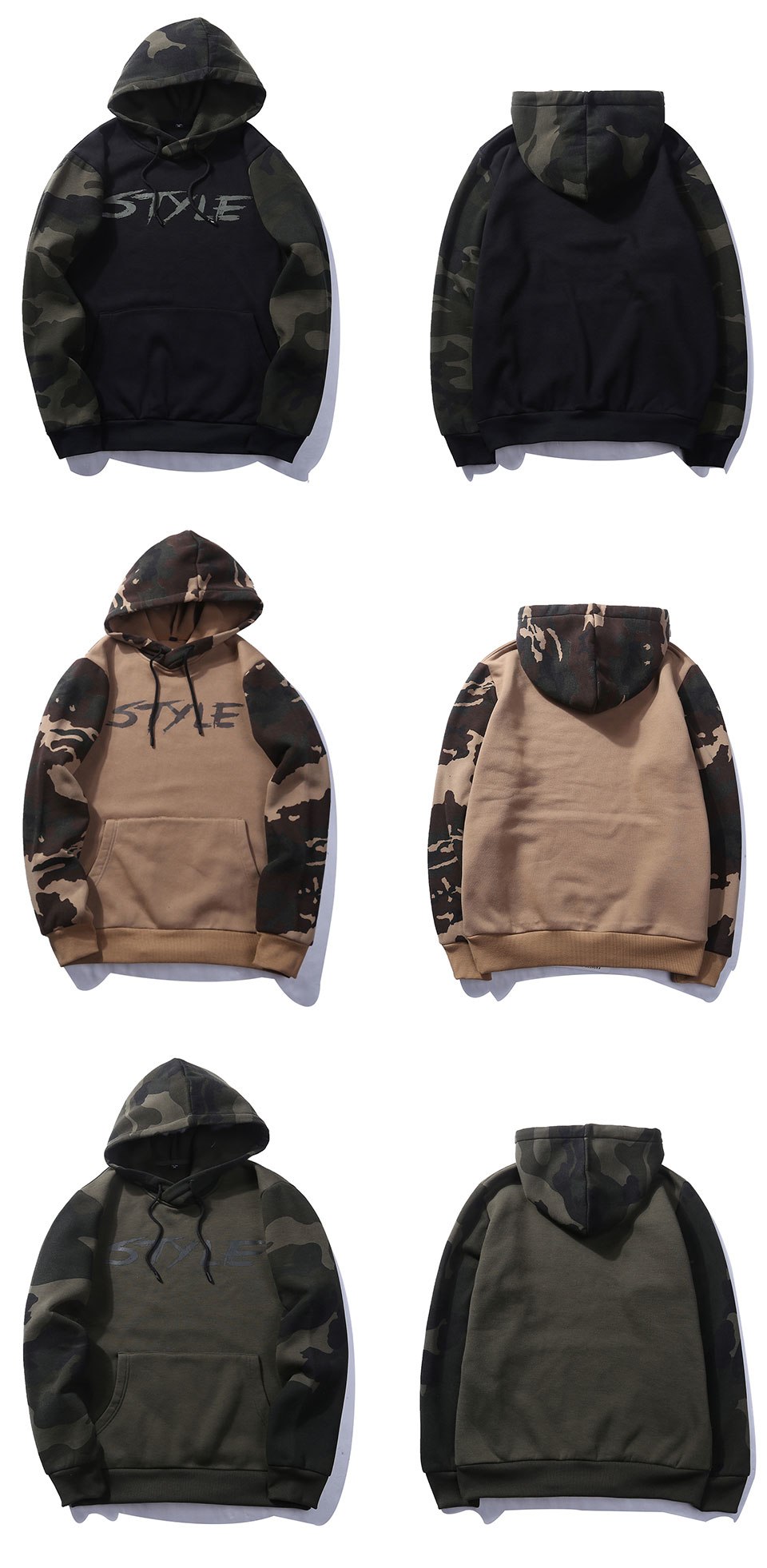 MIACAWOR New Men Hoodies Sweatshirts Camouflage Military Tracksuit Autumn Winter Casual Men Hooded Pullover US Size W149