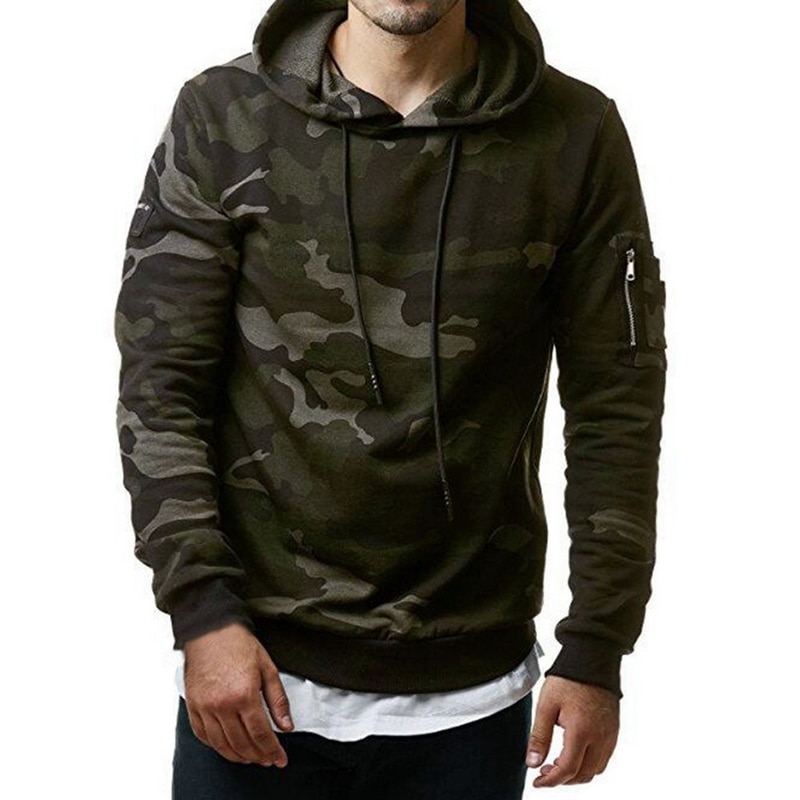 LASPERAL New Autumn Men Hoodies Sweatshirt Fashion Cool Camouflage Military Tracksuit Casual Long Sleeve Male Hooded Pullover