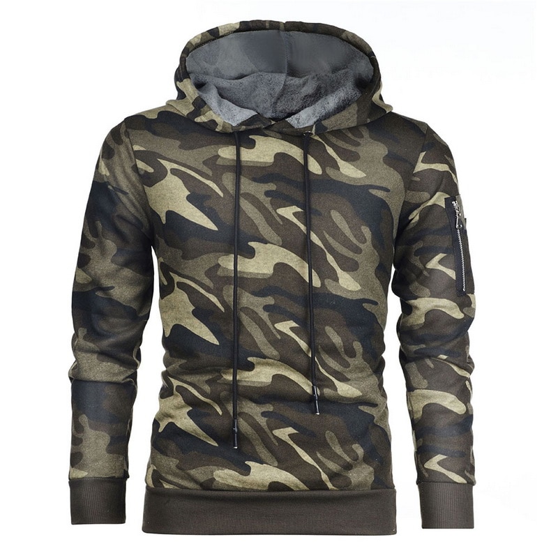 LASPERAL New Autumn Men Hoodies Sweatshirt Fashion Cool Camouflage Military Tracksuit Casual Long Sleeve Male Hooded Pullover