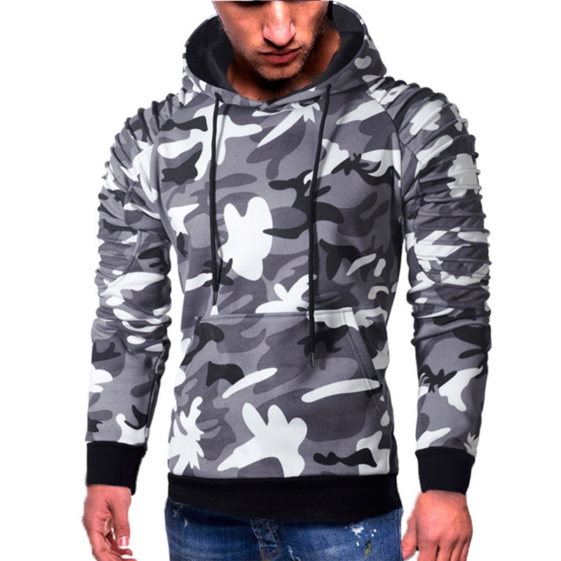 Camouflage Hoodies Men New Fashion Sweatshirt Male Camo Hoody Hip Hop Autumn Winter Military 4970