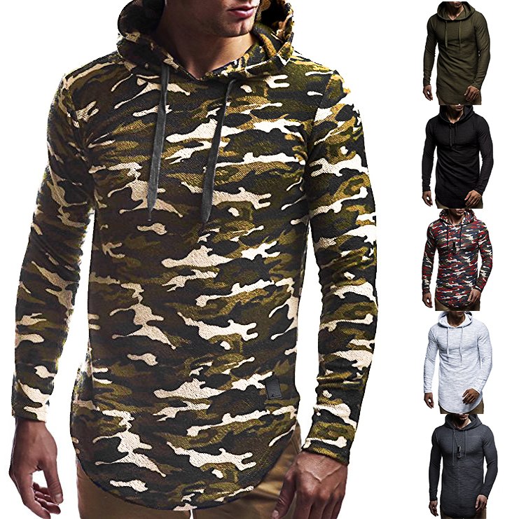 2018 New Autumn Men Hoodies Sweatshirt Fashion Camouflage Military Tracksuit Casual Pullover Male Hooded