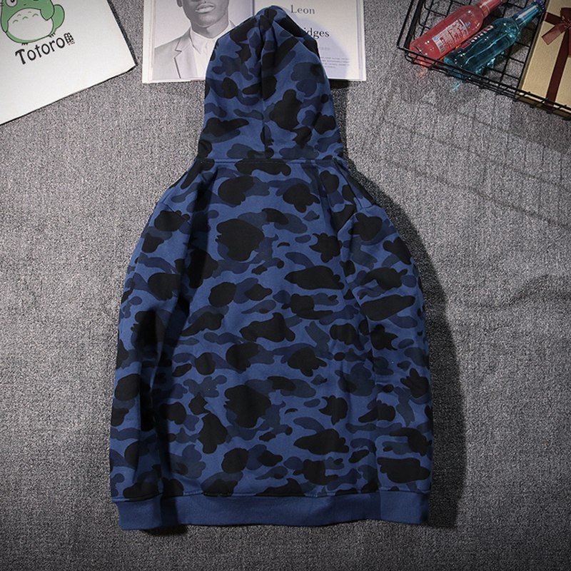 YouthCodes Classic Fashion Camouflage Camo Military Hoodie Men Zipper Kanye West Season4 Navy Army Thick Sweatshirts Men Cloth
