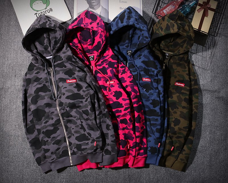 YouthCodes Classic Fashion Camouflage Camo Military Hoodie Men Zipper Kanye West Season4 Navy Army Thick Sweatshirts Men Cloth