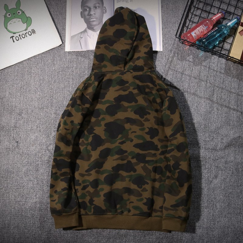 YouthCodes Classic Fashion Camouflage Camo Military Hoodie Men Zipper Kanye West Season4 Navy Army Thick Sweatshirts Men Cloth