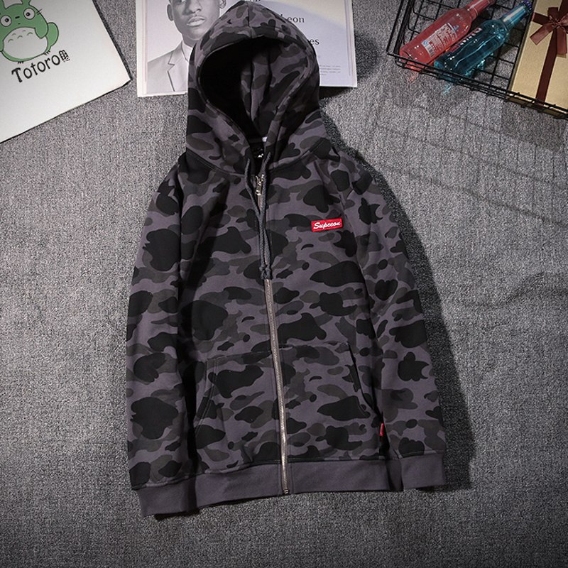 YouthCodes Classic Fashion Camouflage Camo Military Hoodie Men Zipper Kanye West Season4 Navy Army Thick Sweatshirts Men Cloth