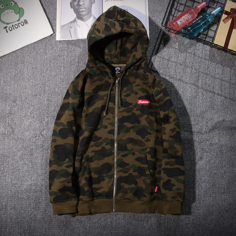 YouthCodes Classic Fashion Camouflage Camo Military Hoodie Men Zipper Kanye West Season4 Navy Army Thick Sweatshirts Men Cloth