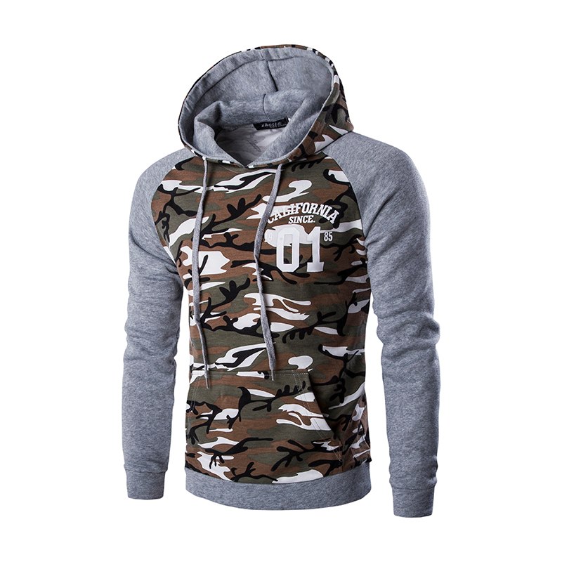 Men's hooded coats Camouflage Military Hoodies Autumn winter warm hoody
