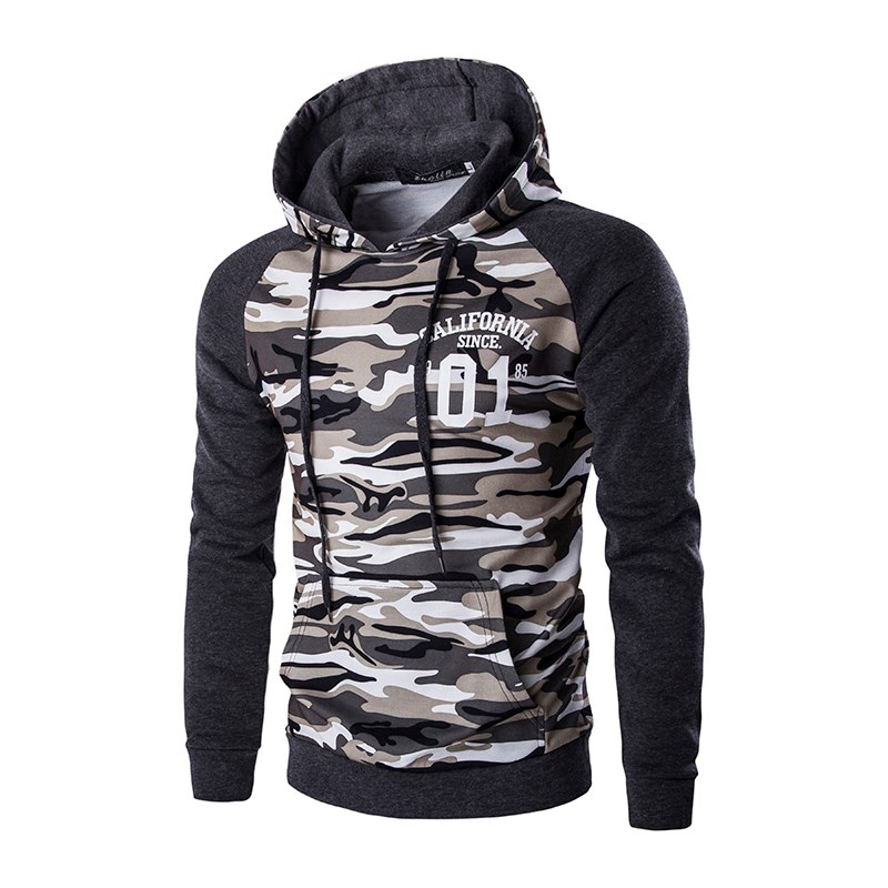 Men's hooded coats Camouflage Military Hoodies Autumn winter warm hoody