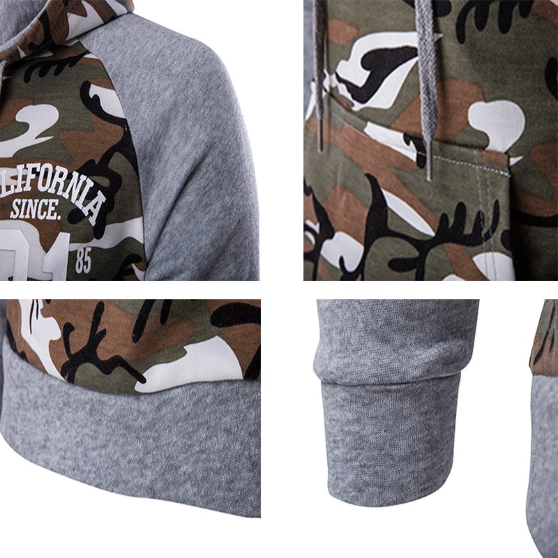 Men's hooded coats Camouflage Military Hoodies Autumn winter warm hoody
