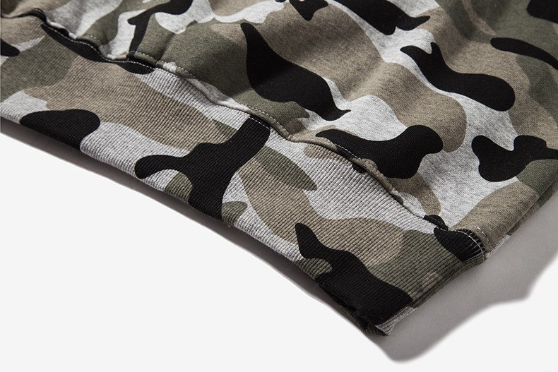 Streetwear Skateboard Hiphop Brand Hoody Winter Snow Camouflage Military Cashmere Men Long Sleeve