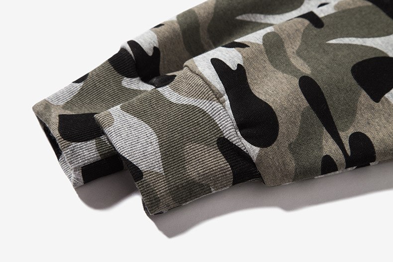 Streetwear Skateboard Hiphop Brand Hoody Winter Snow Camouflage Military Cashmere Men Long Sleeve