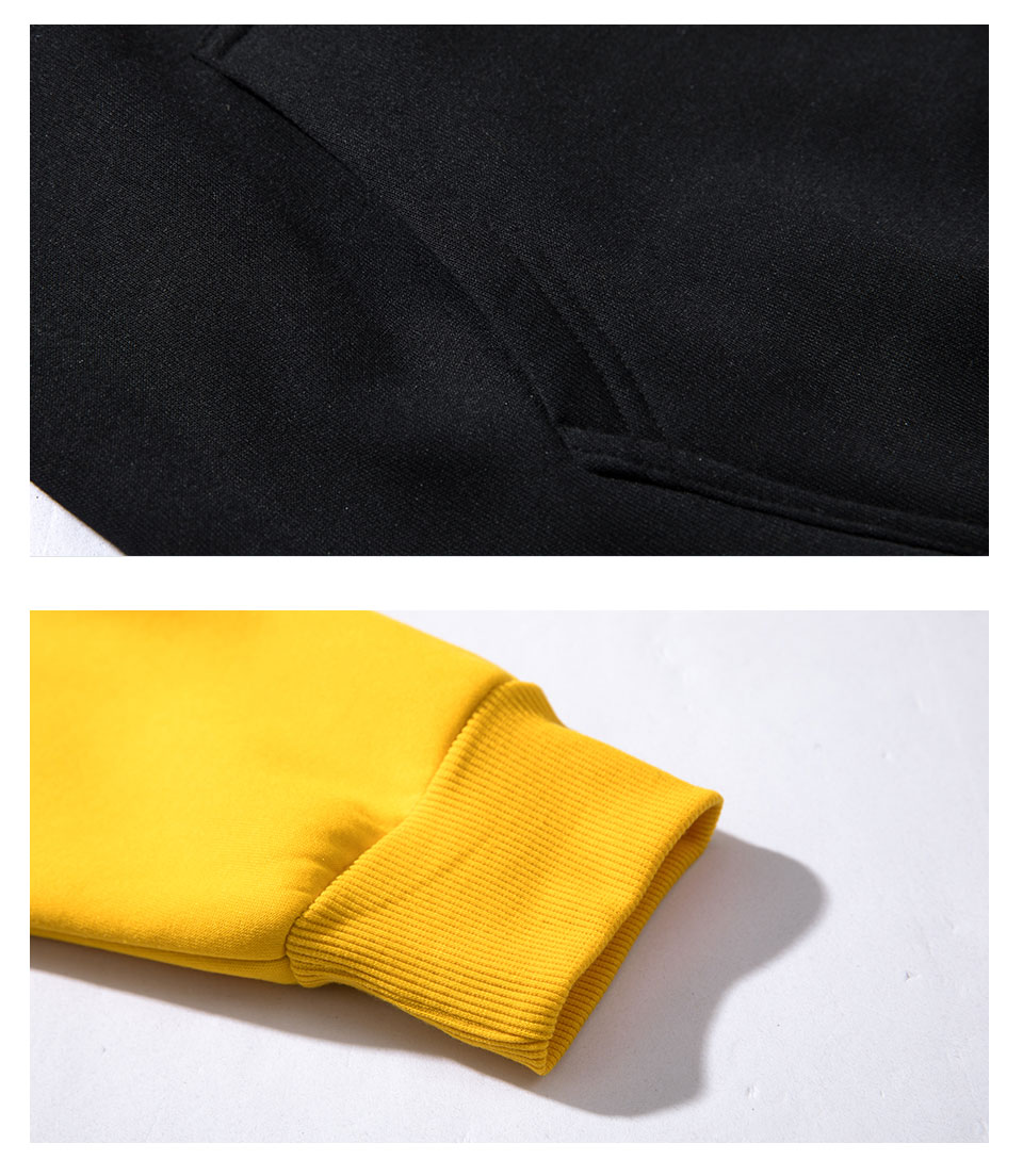 Streetwear Patchwork Hoodie Men Hip Hop Hooded Solid Slim Fit Casual Hoody