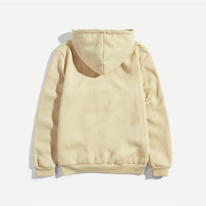 Men Khaki Letter Print Pocket Hoodie Sweatshirt Mankind Autumn Casual Long Sleeve Men Khaki Letter Print Pocket Hoodie Sweatshirt Mankind Autumn Casual Long Sleeve