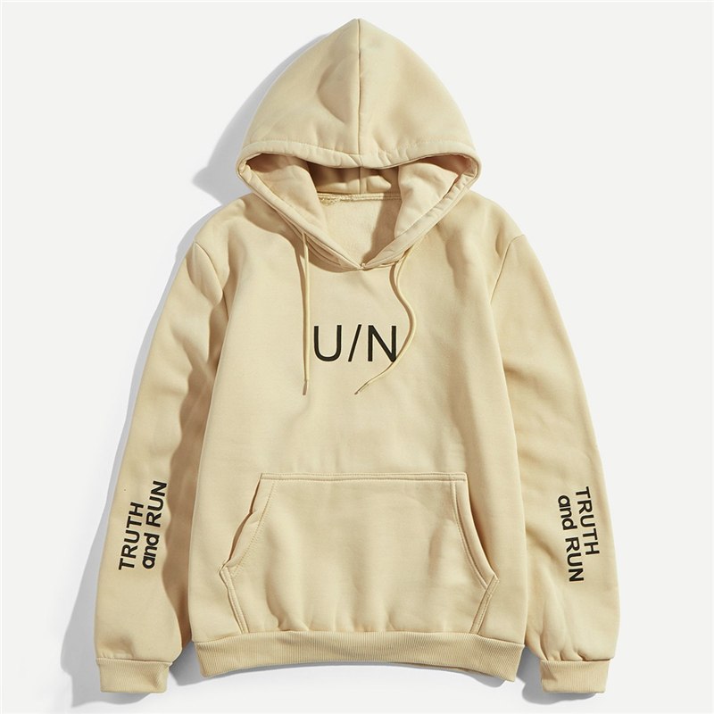 Men Khaki Letter Print Pocket Hoodie Sweatshirt Mankind Autumn Casual Long Sleeve Men Khaki Letter Print Pocket Hoodie Sweatshirt Mankind Autumn Casual Long Sleeve