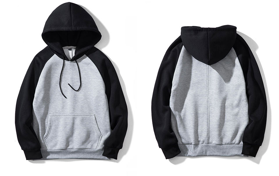 Men Hoodies Sweatshirt Fashion Quality Patchwork Streetwear Mens Tracksuit