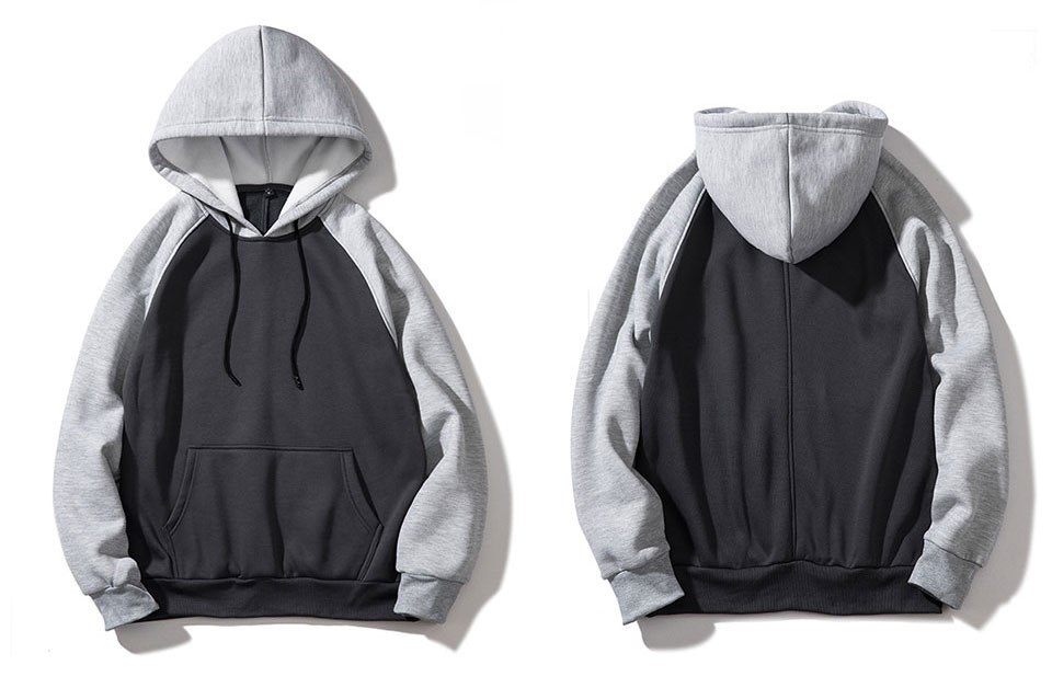 Men Hoodies Sweatshirt Fashion Quality Patchwork Streetwear Mens Tracksuit