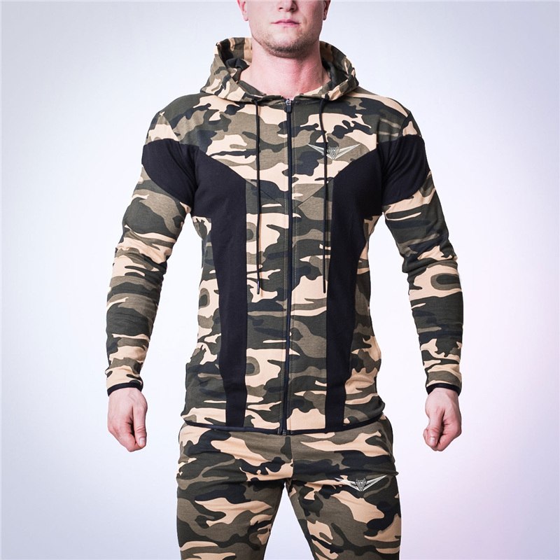 New fashion spring autumn mens hoodies camouflage style hoodie army sweatshirt tracksuit