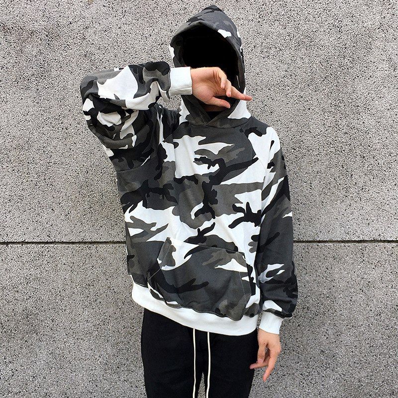 Mens Camouflage Military Hoodies Sweatshirt Men Pullover Hoodies Hip Hop Loose Streetwear