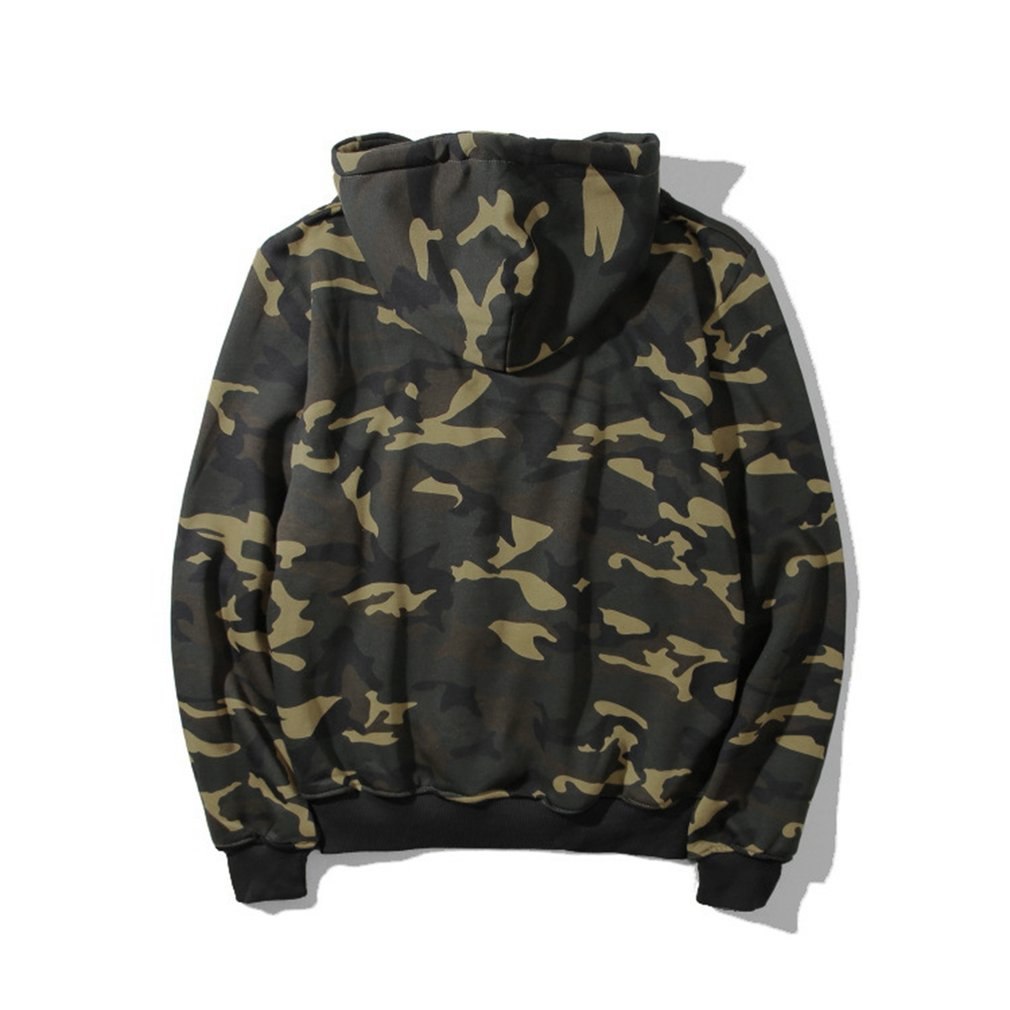 Hooded Sweatshirt Camouflage Long Sleeves Pullovers Autumn Winter Streetwear