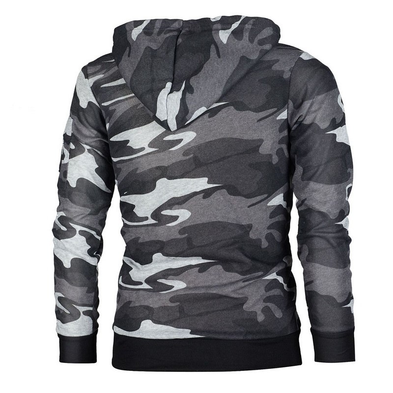 Autumn Men Hoodies Sweatshirt Fashion Cool Camouflage Military Tracksuit Casual Long Sleeve